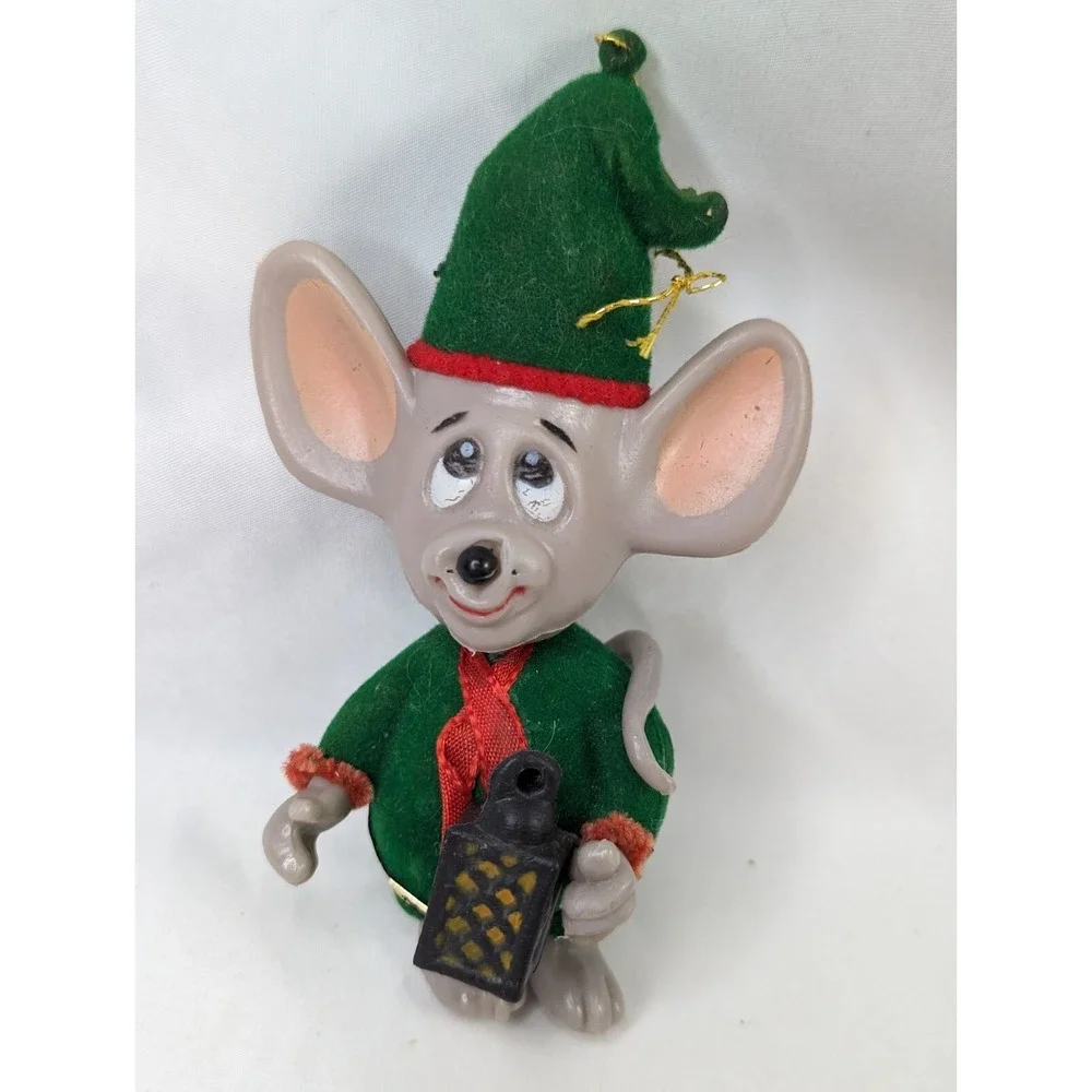 Merry Mice Mouse Christmas Ornament‎ 5 Inch Elf Hong Kong